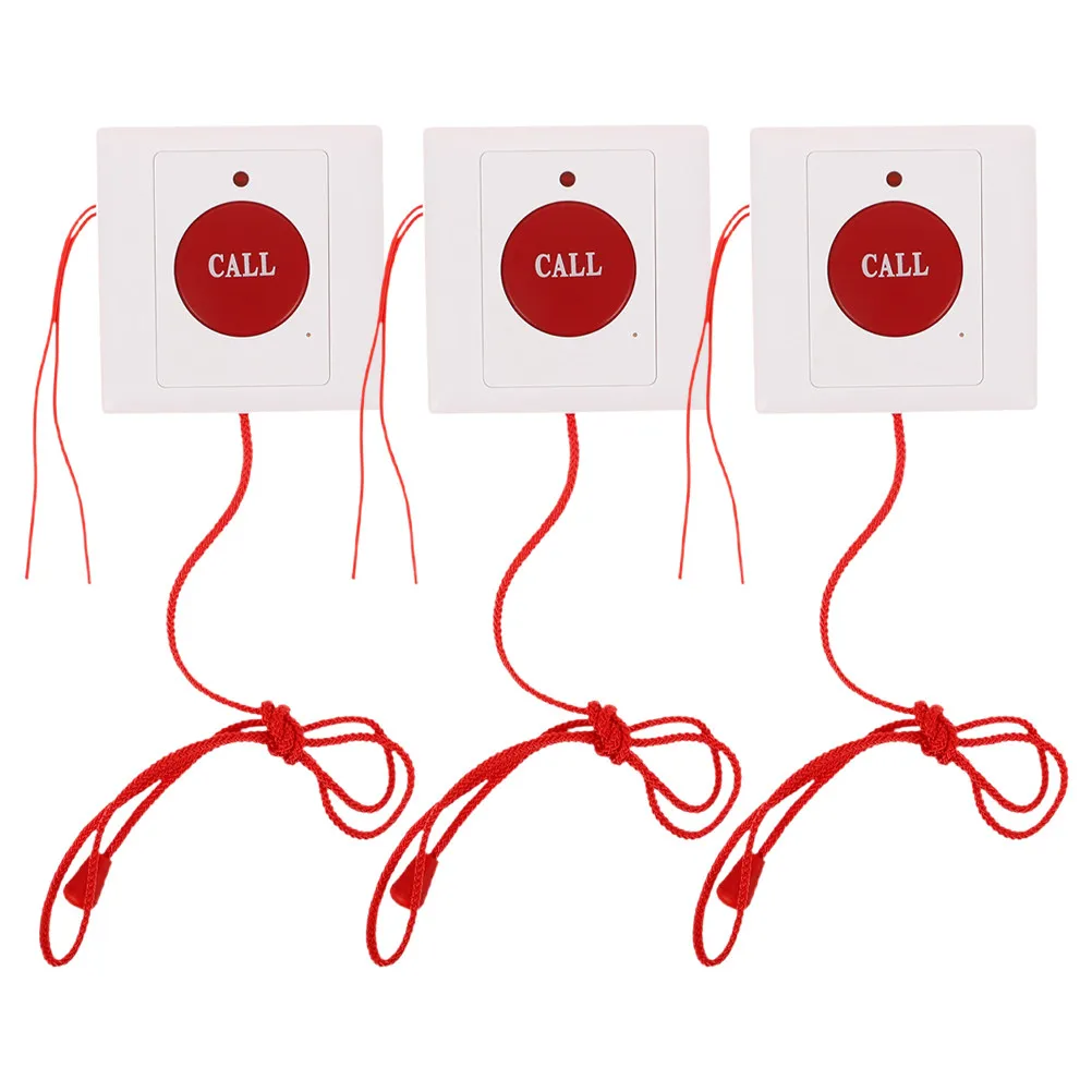 3Pcs Pull Cord Emergency Button for Seniors High Sensitivity System Wall Mount Care Facility Patient Fall Prevention