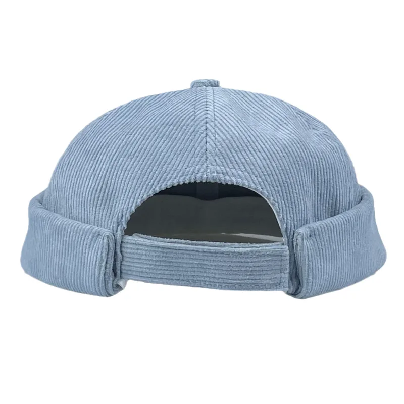 الصلبة اللون سروال قصير الحد الأدنى للجنسين Brimless قبعة يندبروف قبعة البطيخ الجلد القبعات، قبعات المالك، قبعات الهيب هوب، القبعات المستديرة #5