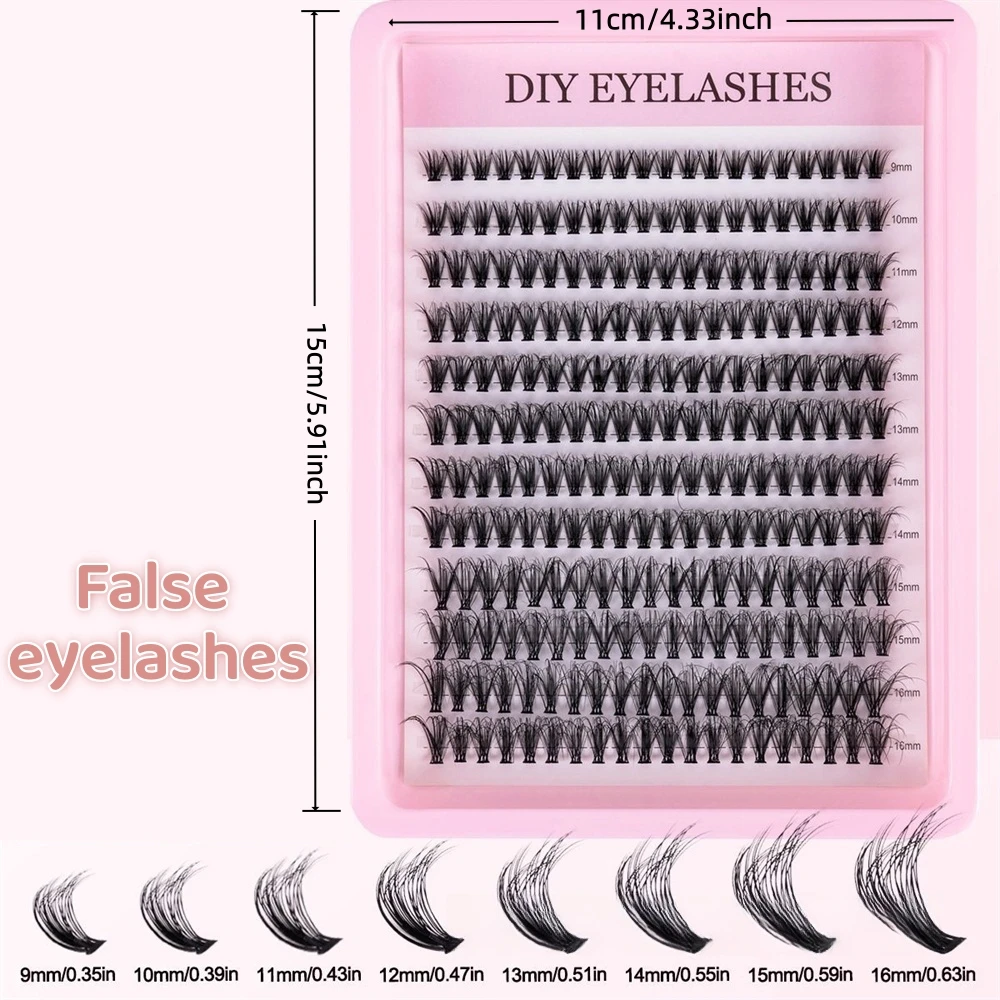240pcs Cluster Lashes, Ultra-Natural Look