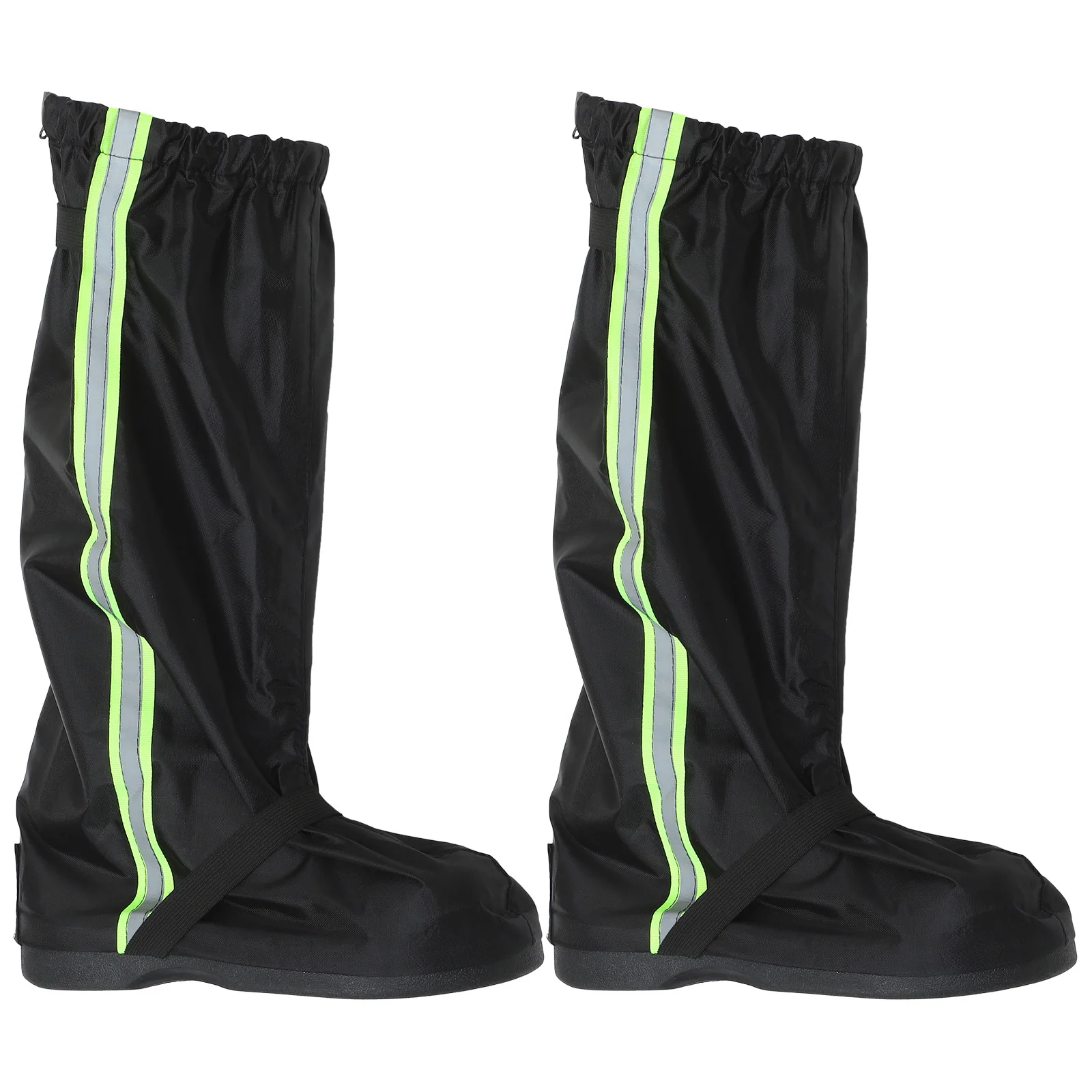 

Rainproof Shoe Covers Waterproof Overshoes High Tube Black XL Size Men Women Oxford Durable Anti Slip Outdoor Camping Wear