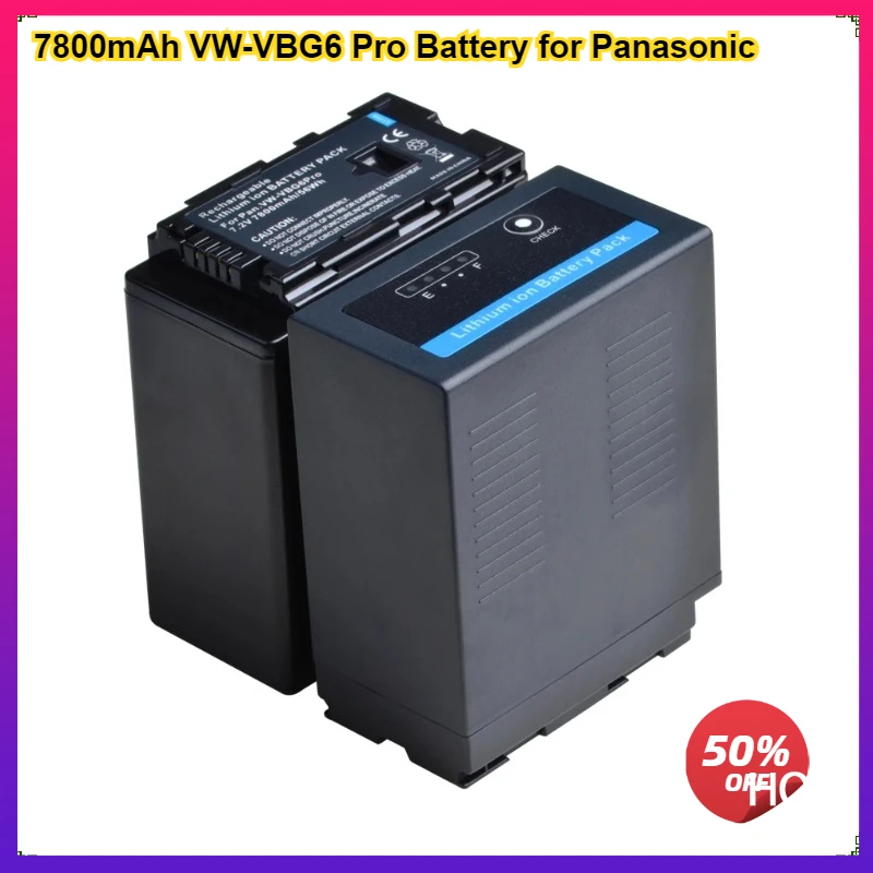 

7800mAh VW-VBG6 VWVBG6 VW-VBG6GK Battery for Panasonic AG-AC7 AG-AF100 AG-AF105 AG-AC160 AG-AC130 AG-HMR10 AG-HSC1U