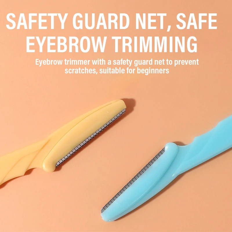 1-10개 눈썹 트리머 눈썹 면도기 안전 눈썹 정리 칼 휴대용 블레이드 얼굴 털 제거기 여성 메이크업 도구