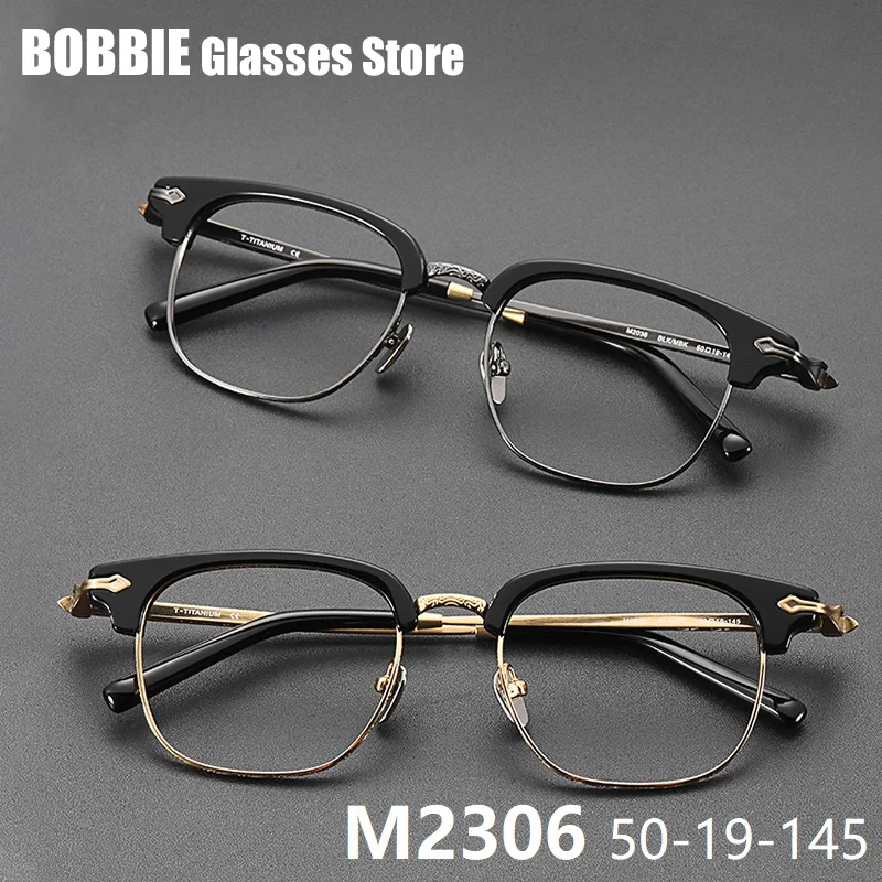 

Японский бренд, квадратная оправа для очков, элитные мужские сверхлегкие очки из титанового ацетата, женские очки Óculos Gafas M2036, модные