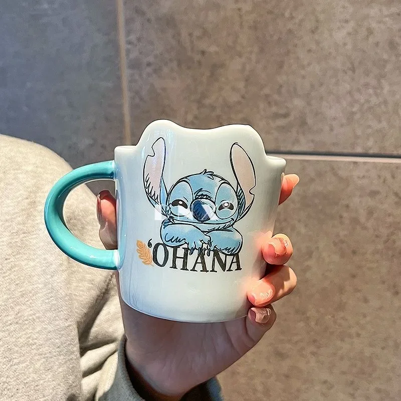 Best Selling Lilo & Stitch Creative Casual Ceramic Mug Office Desk Bedroom Restaurant Boys and Girls Birthday Gift Drinking Cup