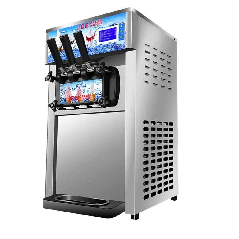

Commercial Soft Ice Cream Maker New Stainless Steel Milk