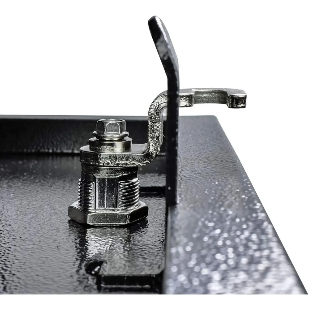 صندوق بريد أمان كبير بقفل خارجي أسود مع تركيب كربسايد