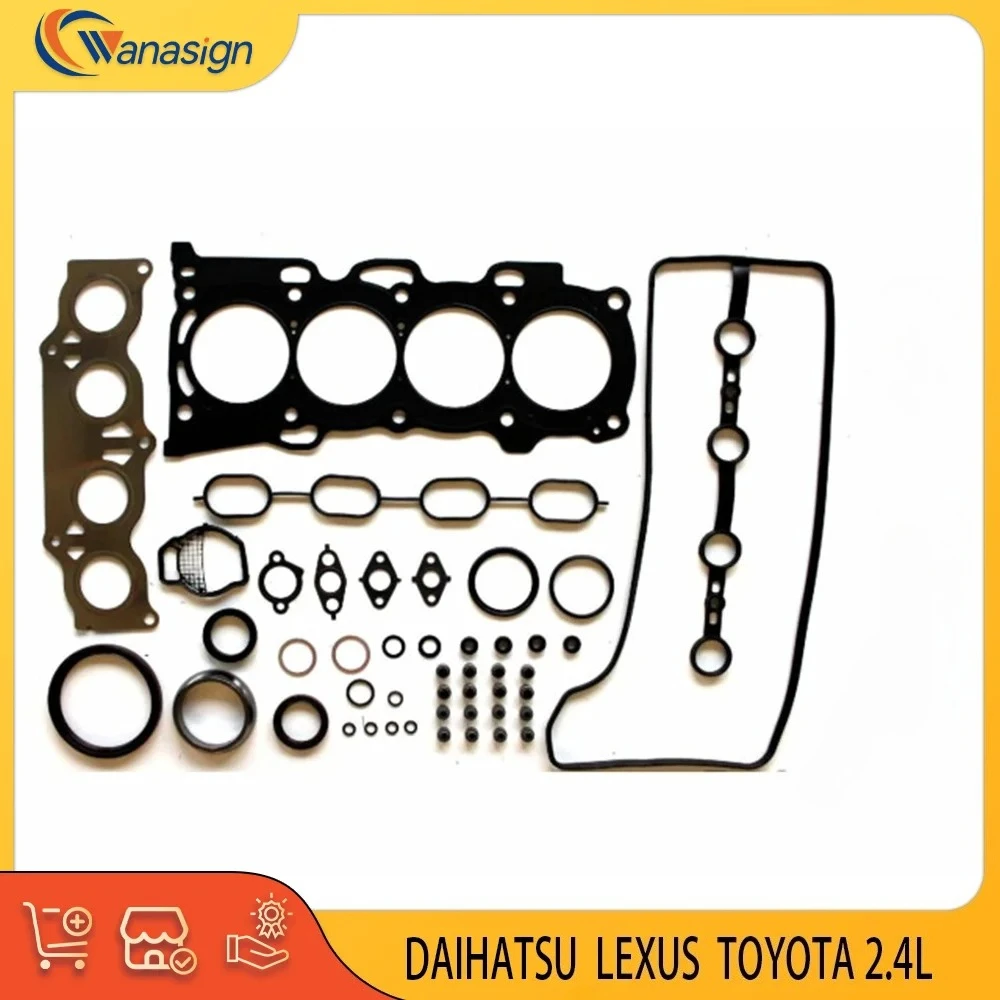 Engine Parts Cylinder Head Gasket Set For DAIHATSU LEXUS Pontiac SCION TOYOTA 2.4L L4 DOHC Hybrid 2AZFE 2AZFXE LAX 2000-2024