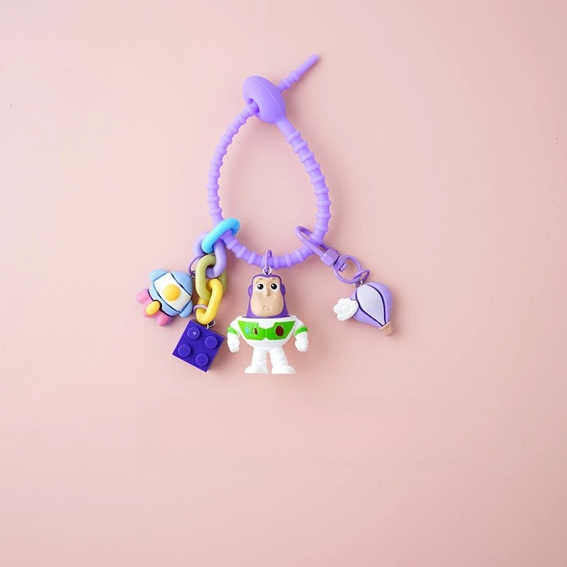 Hot Disney Anime Toy Story Series Creativity Key Chain Pendant Cartoon Cute Woody Buzz Lightyear Alien Backpack Keychain