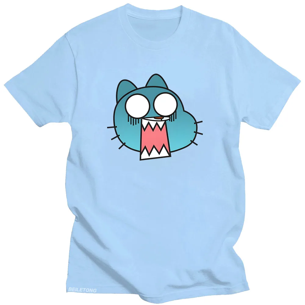 Gumball T-shirt Cartoon Print Harajuku Kawaii Casual Tee-shirt Short Sleeve Cotton O-neck Tshirt Sudaderas Vintage Cute Clothing