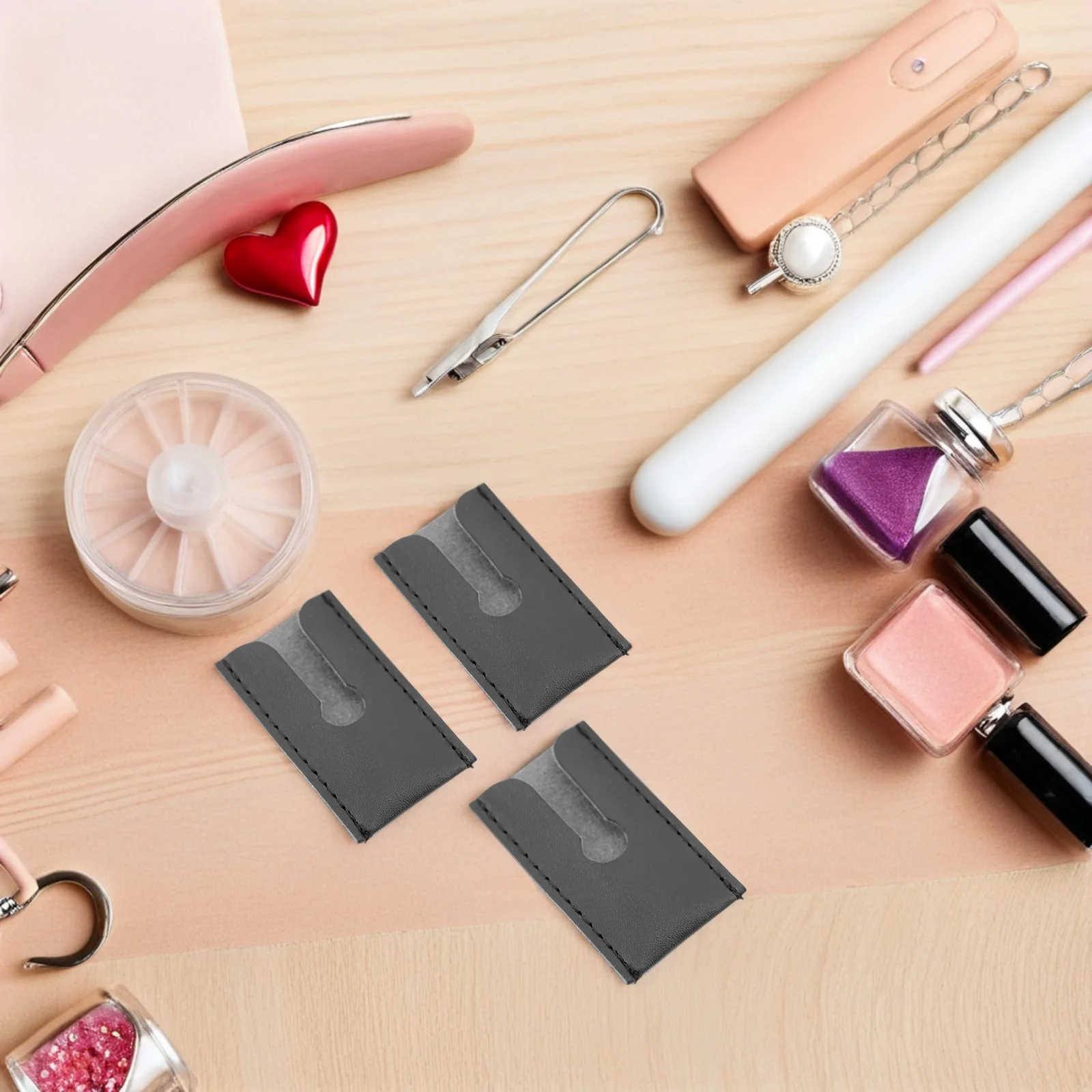 6 قطعة غطاء رأس ماكينة الحلاقة PU حافة مزدوجة فراشة سلامة حالة السفر الرجال الاستمالة الحلاقة اكسسوارات الحلاقة حقيبة سفر