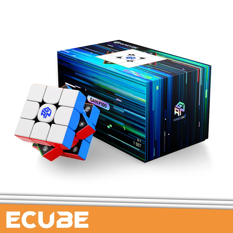 

[ECube] GAN V100 Maglev 3x3x3 2026 Hottest Magnetic Magic Cube Professional 3x3 Speed Cube GAN460M Puzzle Educational Toy