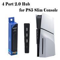 DOBE 4 Ports External Data USB 2.0 Hub Expander Container Splitter High-Speed for PS5 Slim Disc/Digital Edition Console