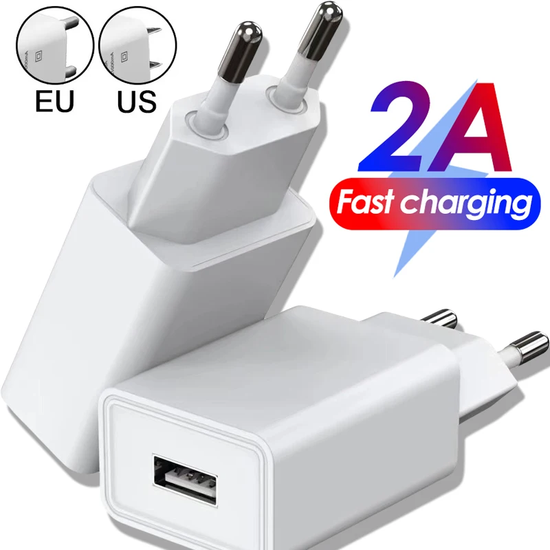 5/1Pcs Universal 5V 1A EU Plug USB Wall Phone Charger For iPhone iPad Samsung Xiaomi Redmi Google Huawei Charger Power Adapter