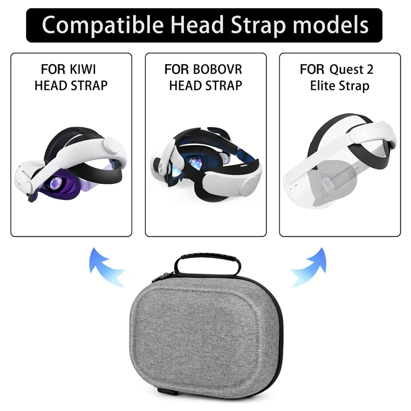 For Oculus Quest 2 Hard Shell Drop-Proof Storage Bag VR Glasses Portable Multifunctional Eva Storage Case