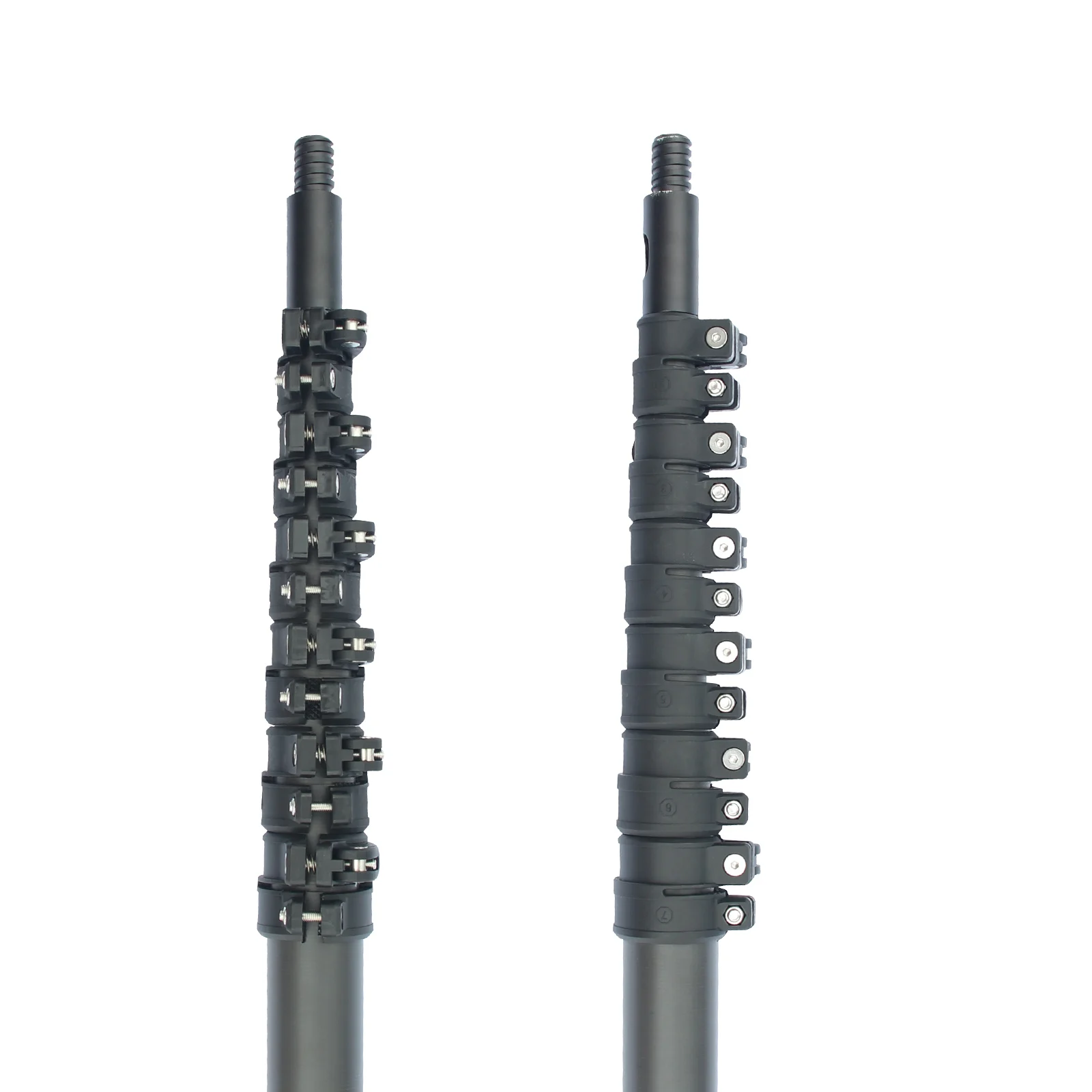 30/36/42피트 탄소 섬유 텔레스코픽 폴 창문 청소용 고도 연장 가능 지지대 10/12미터