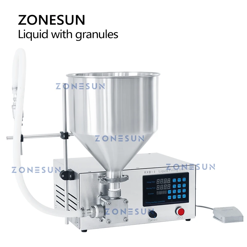 ZONESUN ZS-RXB1 التحكم الرقمي السائل لصق حشو صلصة المربى الغراء المياه كريم غسول مرنة المكره مضخة ملء آلة
