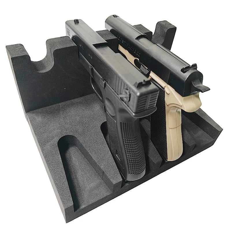 4 Slot Gun Holder Pistol Rack Wooden Pistol Rack For Firearms Safe Storage Pistol Accessories Organizer Equipment