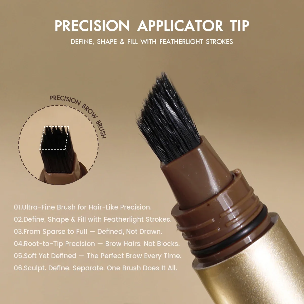 1pc 3D Wild Eyebrow Pencil Microblading Eyebrow Tint Pen Square Angled Brush Brow Dye Cream Anti-smudge Waterproof