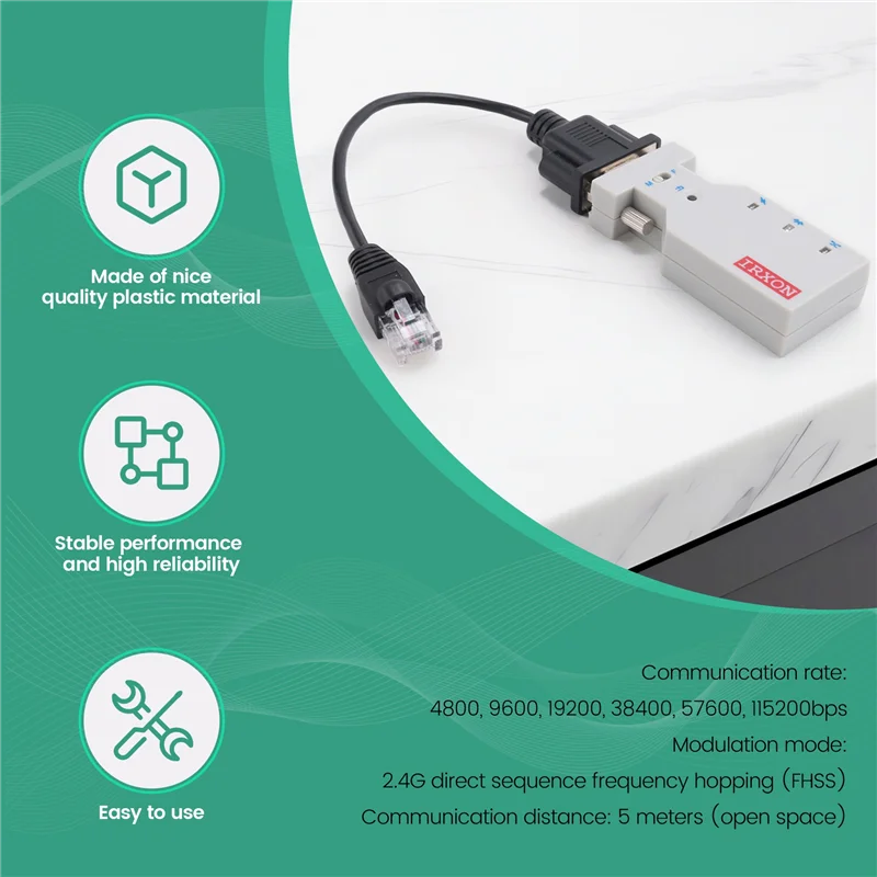 Y43A-Porta seriale Modulo Bluetooth wireless Linea RJ45 a RS232 Porta seriale Linea console Bluetooth