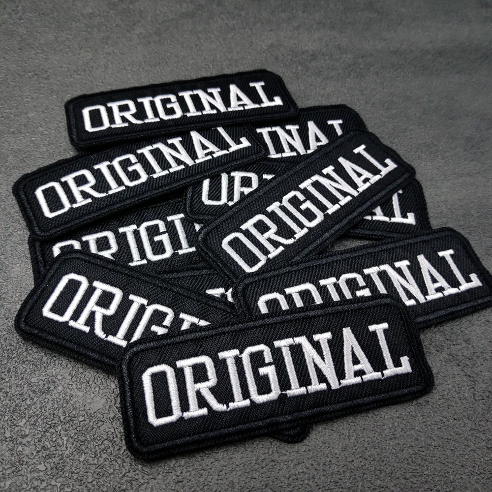 10pcs/Lot ORIGINAL Size:8.7x3.0cm Patches Badges Clothes Embroidery Applique Ironing Sewing Supplies Decorative Parche