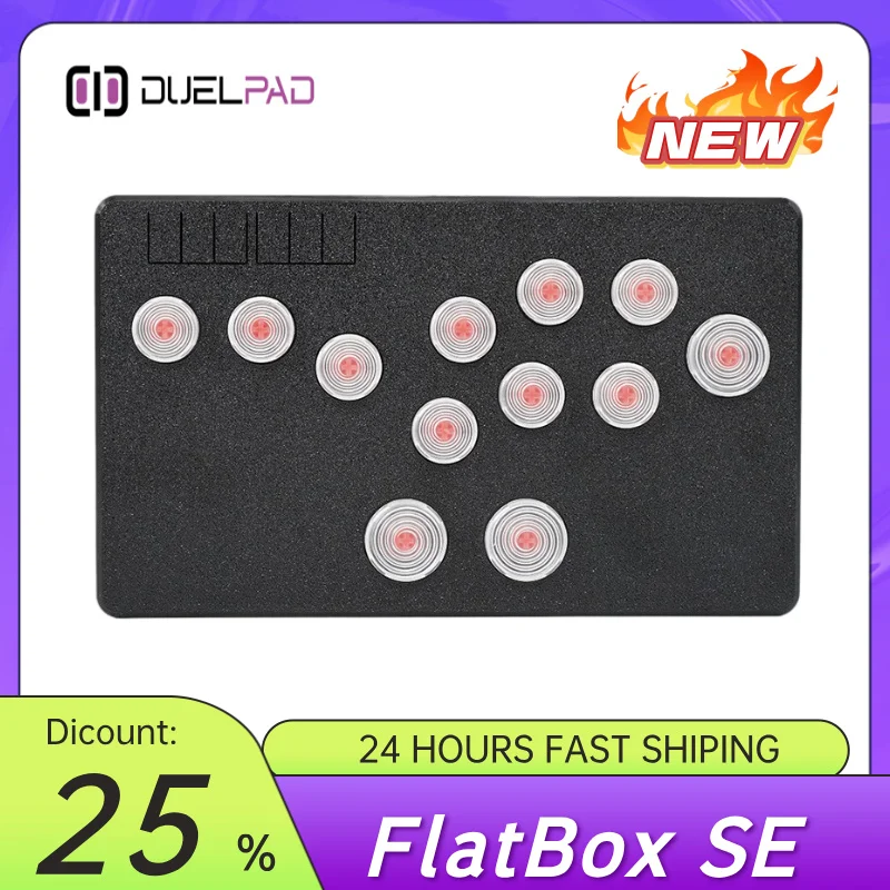 

Flatbox SE Arcade Fight Stick Mini Hitbox Buttons Style Hot SWAP Kailh BOX Switch Arcade Stick Controller Pico GP2040-CE For PC/