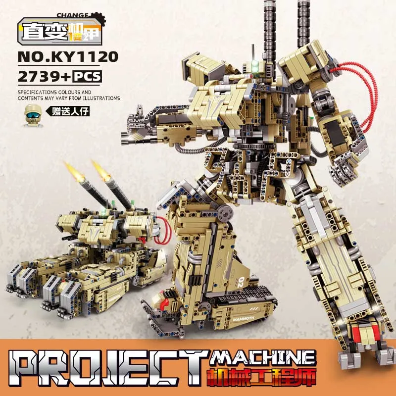 

2739pcs MOC Creative Assault Battle Armor Tanks Building Blocks Model Mecha Robot Assembling Toys for Boys Children Gift Set