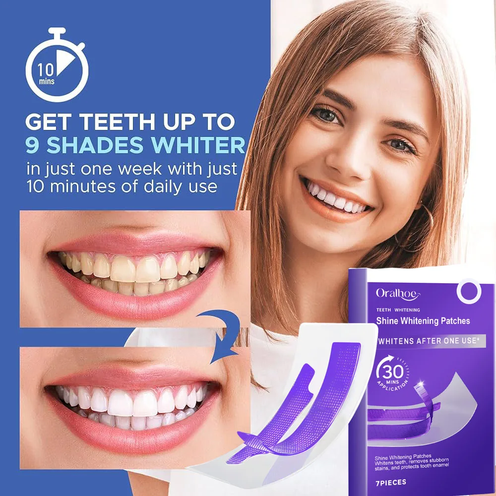 

Purple Teeth Whitening Strips Brighten Tooth Remove Plaque Stain Cleaning Oral Hygiene Reduce Sensitivity Bleaching Dental Tools
