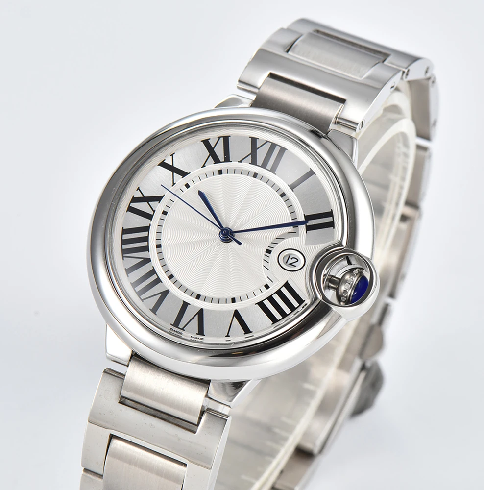 42mm Watch Japan Original Miyota 8215 Automatic Mechanical Watch Stainless Steel Sapphire Glass Case Waterproof Watch Customized