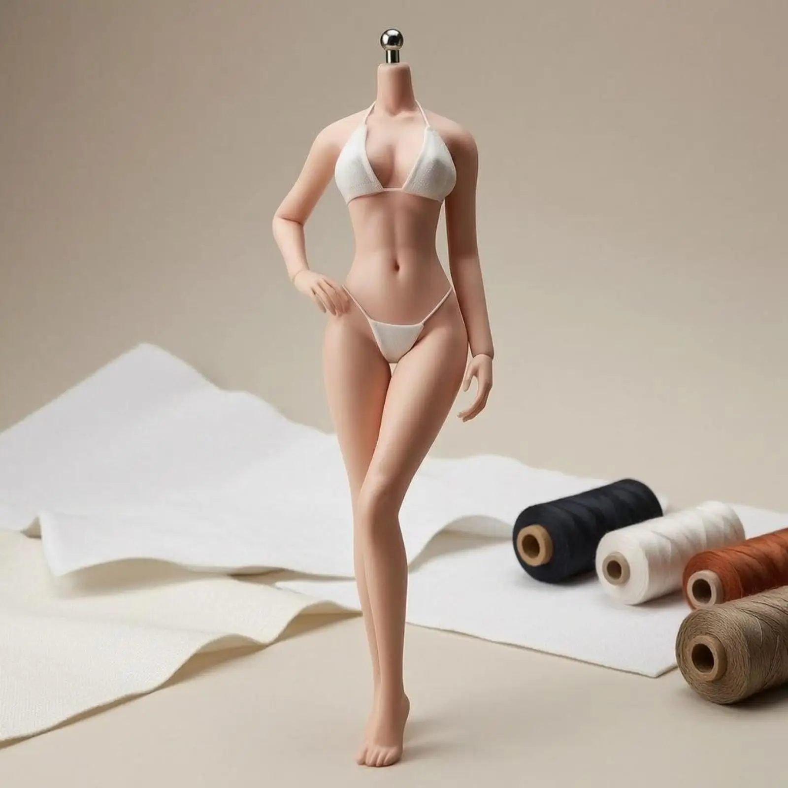 1/6 Scale Seamless Female Figure Body TPE 1/6 Scale Seamless Female Body Stainless Steel Skeleton for Display - view 3