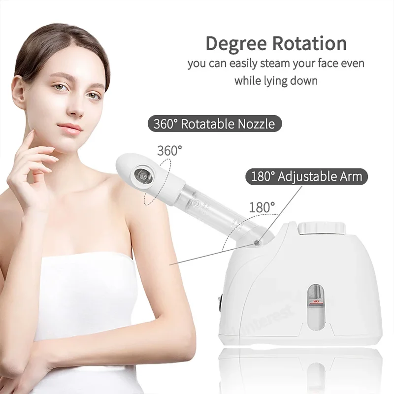 Portable facial hot steamer, home skin steamer, sprayer, nano ion steaming machine, home salon, spa care tools