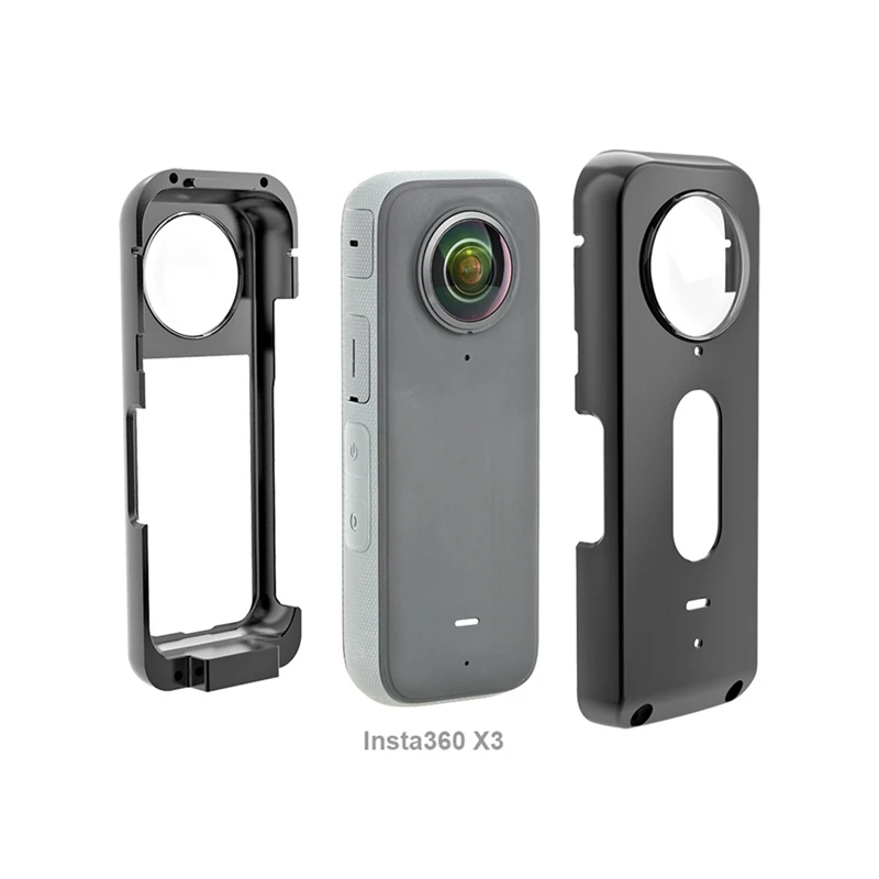 1Set Rabbit Cage Shockproof Protective Expansion Frame Black Accessories For Insta 360 One X3