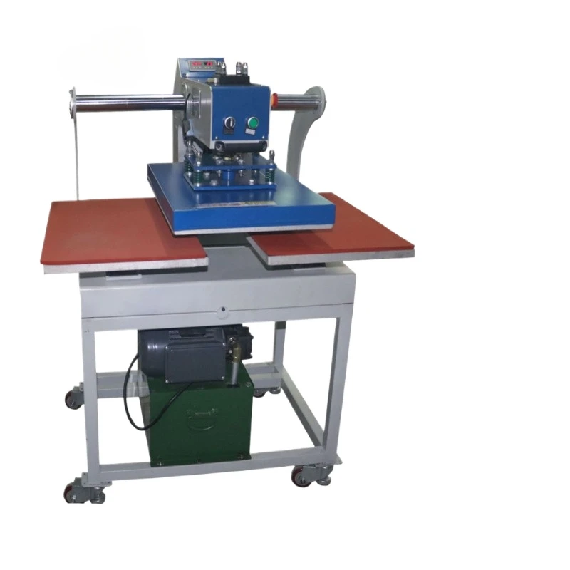 Up-slip hydraulic double-station garment printing machine