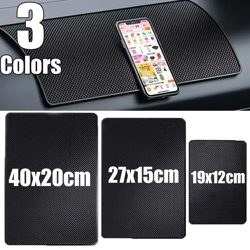 

Car Dashboard Sticky Non-slip PVC Silicone Mat Multifunctional Universal Cell Phone Key Storage Mats Auto Interior Accessories