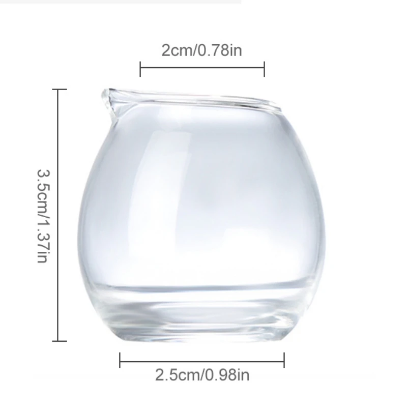 Mini Glass Milk Cup High Borosilicate Handmade Clear Exquisite Elegant Non Slip Thickened Bottom for Coffee for Dining Table