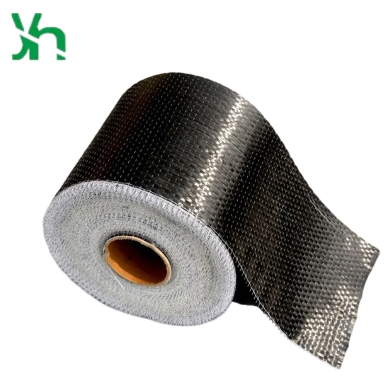 ผ้าคาร์บอนไฟเบอร์แบบทิศทางเดียว กว้าง 20 ซม. 12K 200 กรัม - ผ้า CFRP น้ำหนักเบาสำหรับเสริมความแข็งแรงโครงสร้างไม้และงานก่ออิฐ