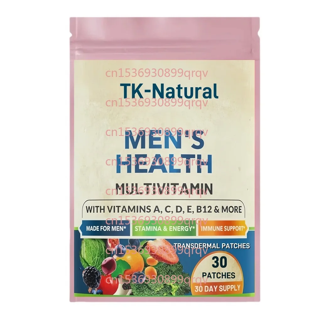 

30 Patches Mens Daily Multivitamin Multimineral Transdermal Patches for Energy, Focus, Stamina & Performance.