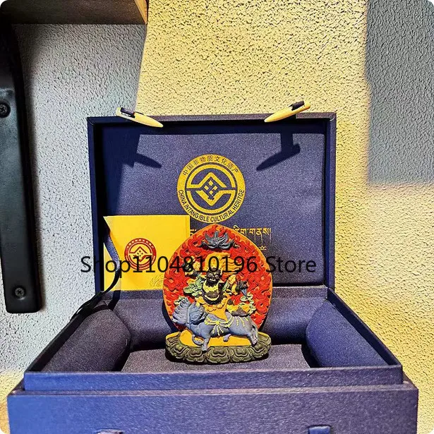 Tibet Wrathful Guru Rinpoche Tcha Tcha Tsa Tsa Statue Pendant