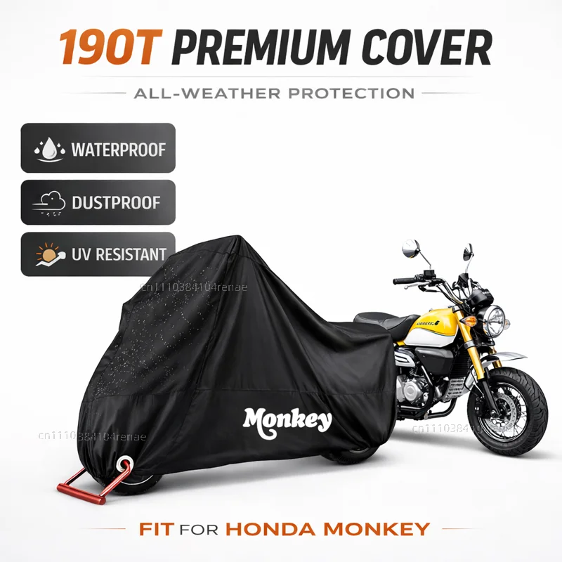 For Honda Monkey Z-125 Z125 Z 125 190T Motorcycle Cover Waterproof Dustproof UV Protection All Season