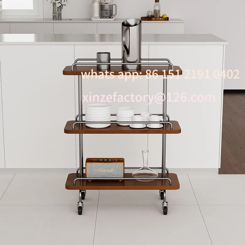 

Customizable Storage Removable Retro Cart Couch Creative Simple Living Room Snack Shelf