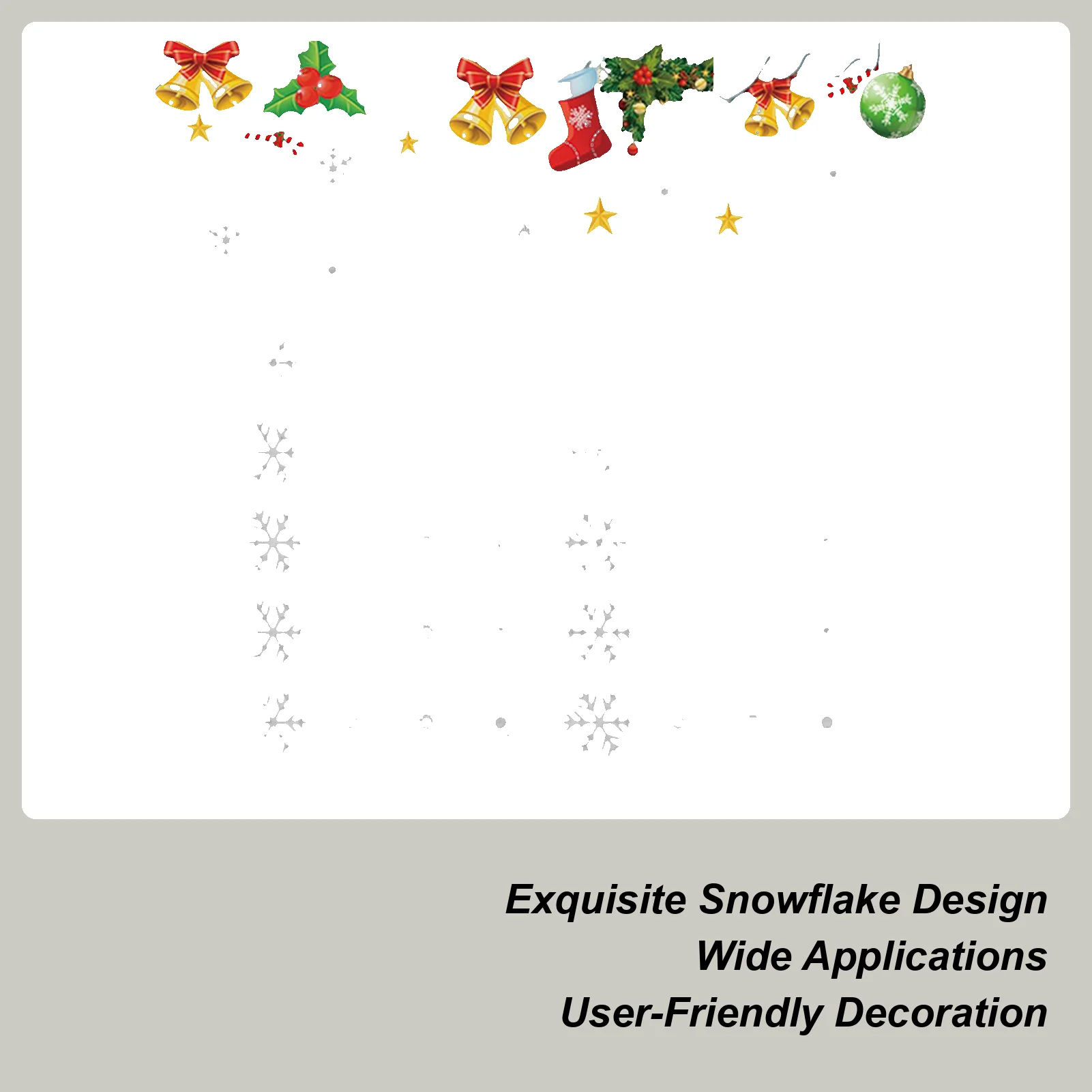 Snowflake Window Clings Static Christmas Seasonal Decor Glass Door Holiday Decals For Homeowners School Office Home Store Living