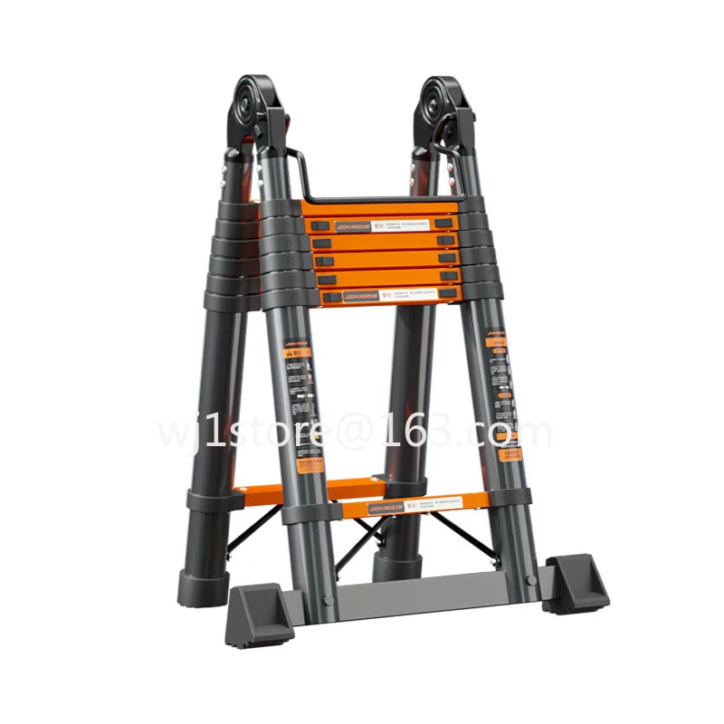 

Thickened Carbon Steel Telescopic Ladder Household Multi-functional A-frame Ladder Bamboo Section Ladder Lifting Folding