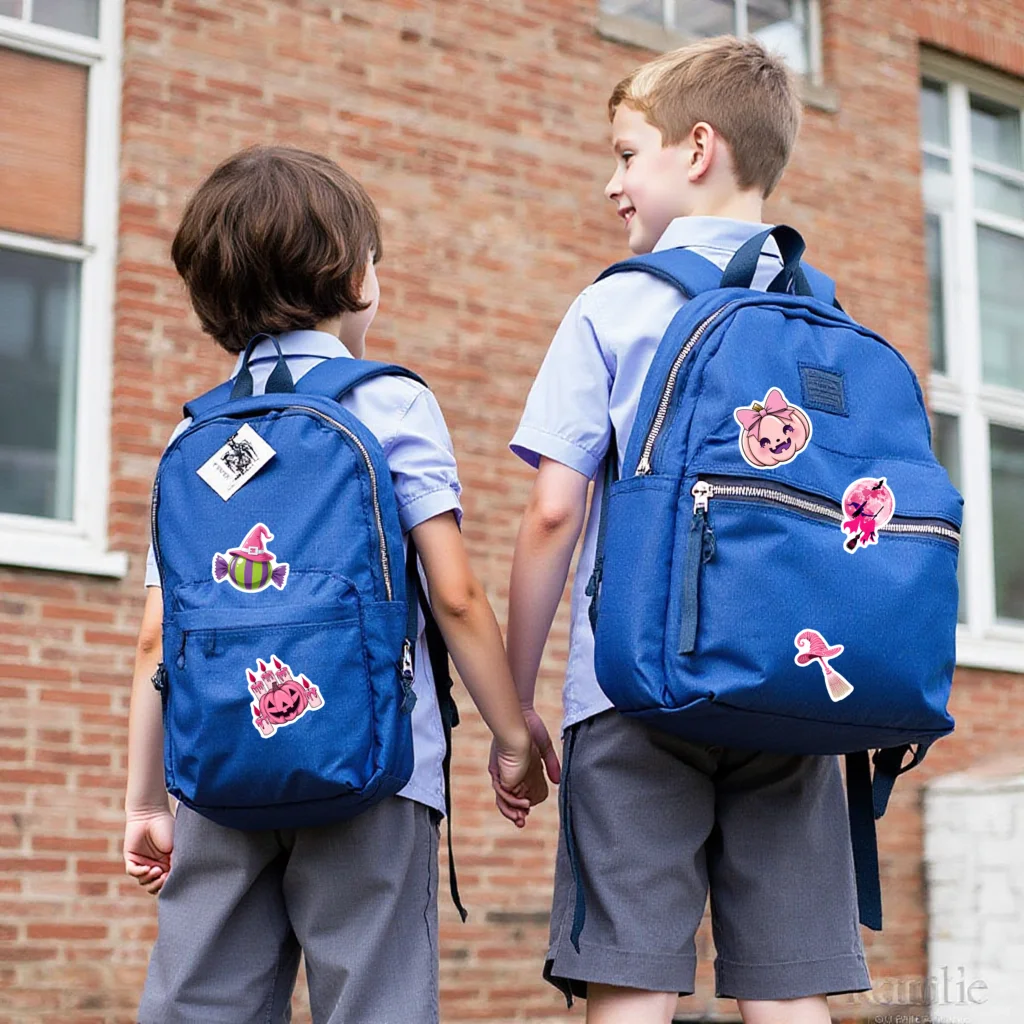 35 Stück Cartoon-Halloween-Aufkleber, verspielte Hexe, Lehrer, Belohnungsaufkleber, Aufkleber für DIY, Telefon, Gitarre, Laptop, Notebook