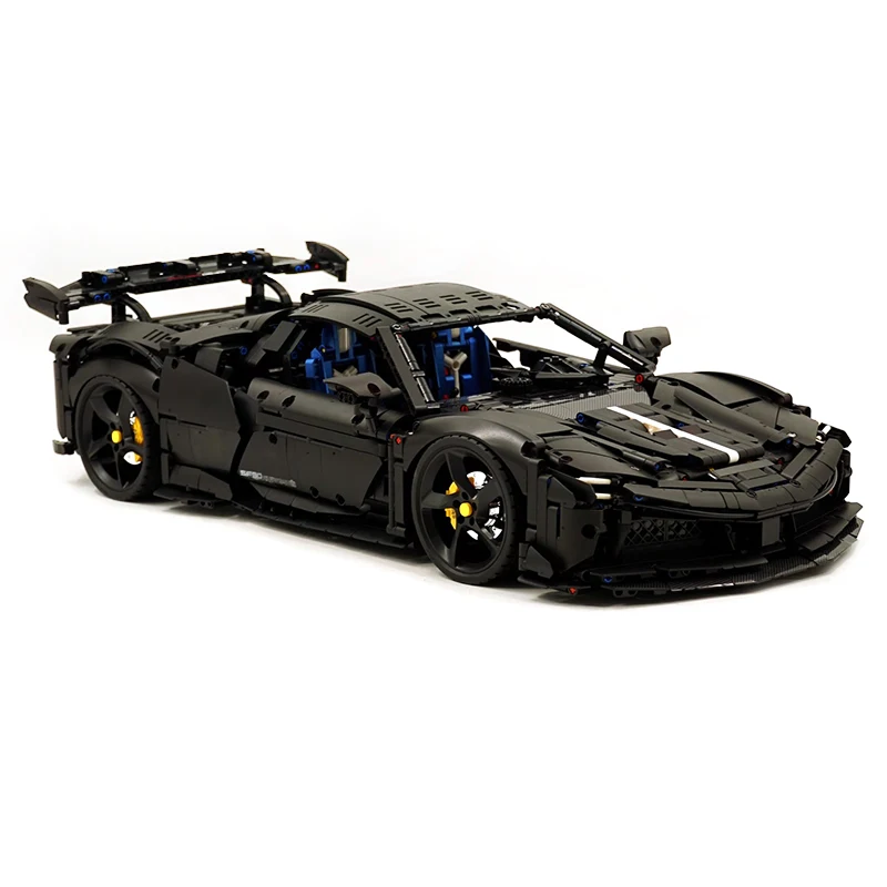 تخصيص SF90 10623B نموذج مركبة رياضية بنة 1:8 التقنية الطوب الجمعية سباق لتقوم بها بنفسك لعب طفل هدايا عيد الميلاد الصبي