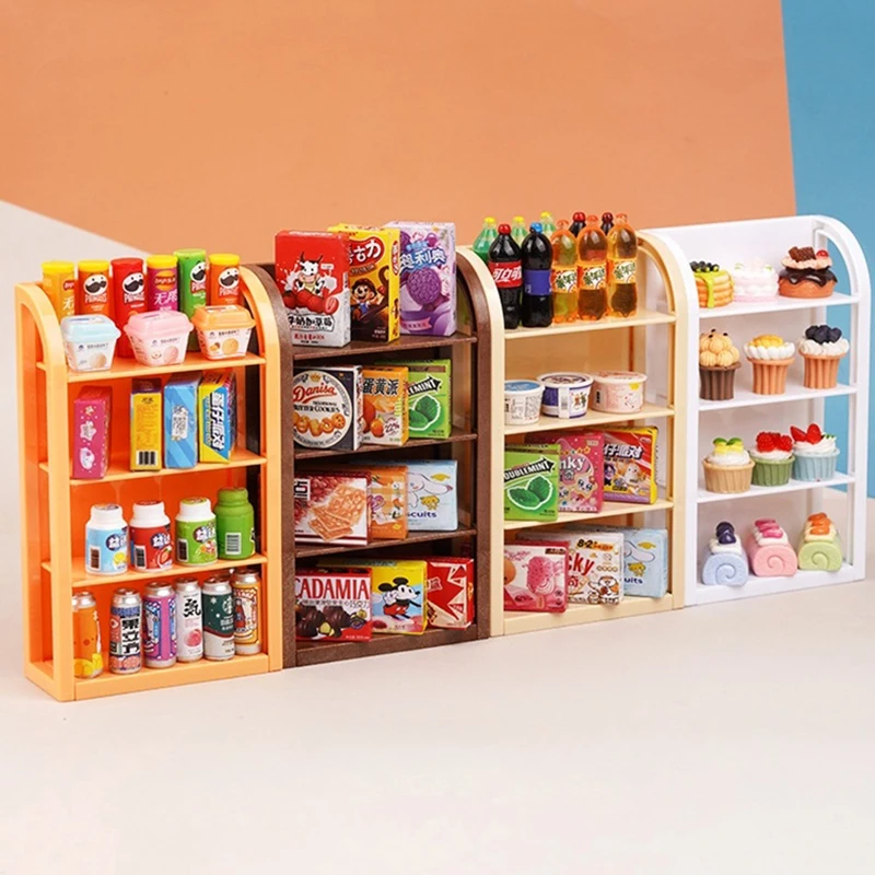 1:12 Dollhouse Miniature Supermarket Shelf Display Stand Storage Rack Scene Decor Toy Doll House Accessories-New