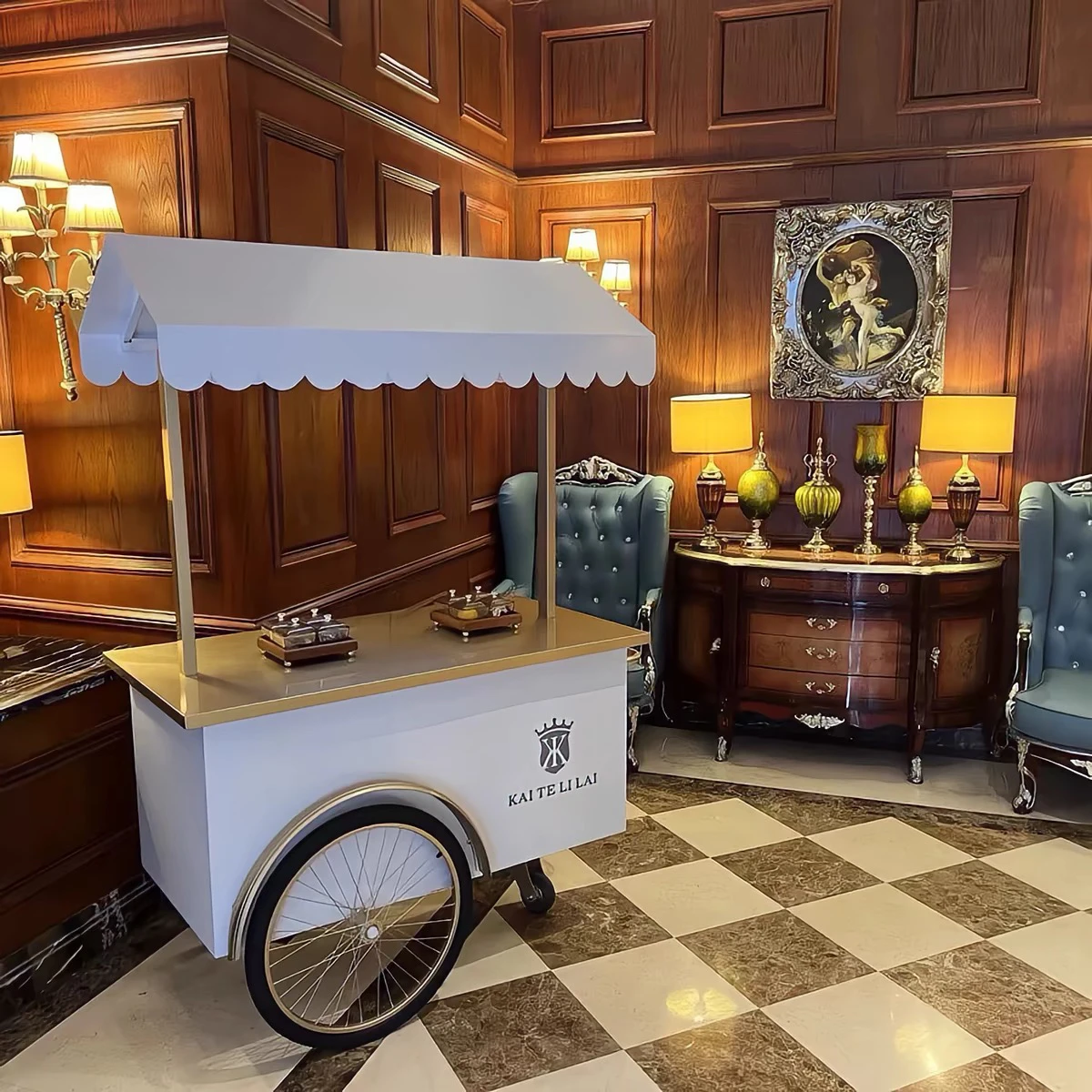 

Float trolley mobile coffee activity Internet celebrity food cart trolley cart