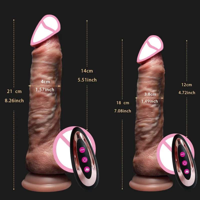 Big dildo sex toys for adult penis vibrator telescopic heating erotic machine silicone dildos remote control vibrators for women