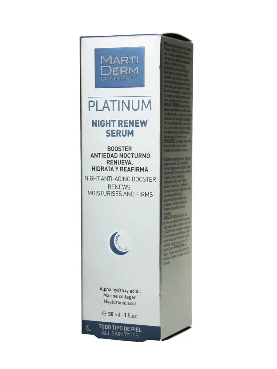 Martiderm platinum night renew serum 30 ml-anti-nocturnal renews, hydrates and reaffirms