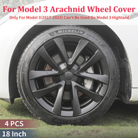 4PCS Design For TESLA Model 3 2017-2023 18 Inch Arachnid Style Wheel Cover Hubcaps Cap Only For Model 3 Wheel Cover Accessories