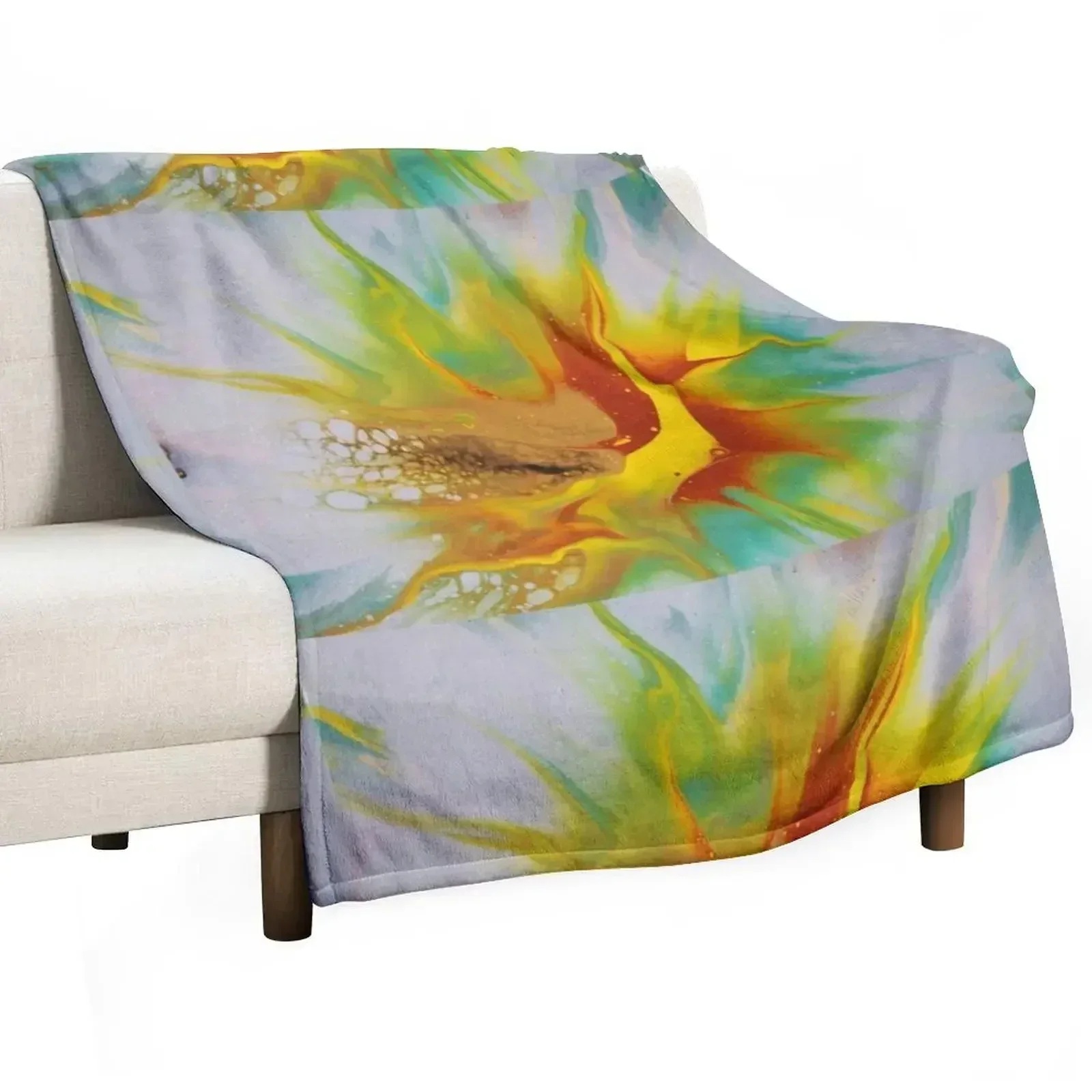 Morning Glory Throw Blanket Retros for winter Designers Comforter Polar For Baby Blankets