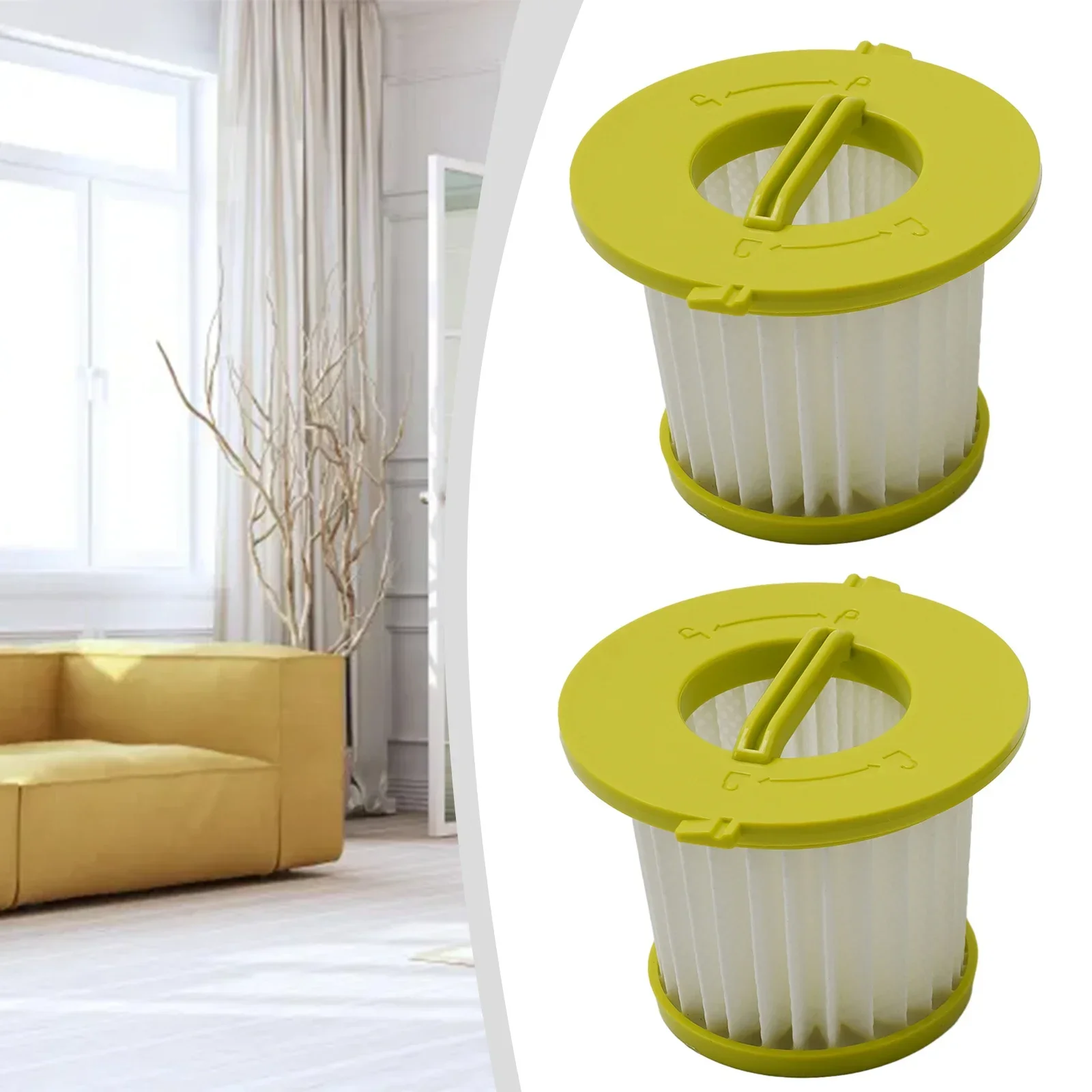 Easy To Use Filter 2 X Sweeper Parts Hand Vacuum Cleaner Replacement Filter Household 2pcs Filter Floor Cleaning